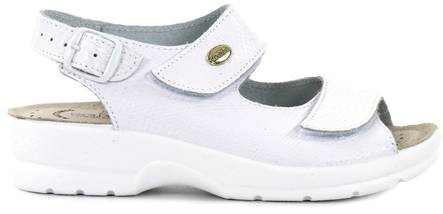 Goldene Fit Sandalen 696, Weiß glänzend - Damen Arbeitsschuhe - 127830 - 1