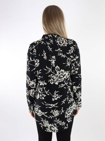 JDY Damen Bluse Locker schwarz / Blumendesign - Damenblusen und -hemden - 135500 - 2