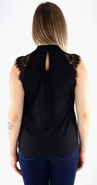 Vero Moda Top Milla Spitzen schwarz - Damen Tops - 132710 - 2