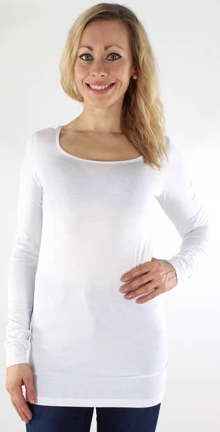 Vero Moda Damenshirt Maxi my soft lang schwarz, weiß - Damen Langarmshirts - 119190 - 2