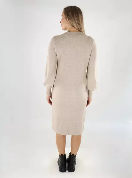 Only Strickkleid V-Ausschnitt Mocha Baiser - Damenpullover - 139220 - 2