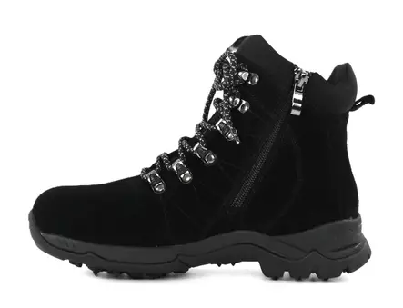 Eskimo Damen Wildleder-Ankle Boots mit Nieten 03220901 Schwarz - Damen Stiefeletten - 139730 - 2