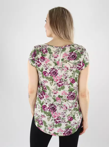 Only Damen Longshirt Top Sparklig Traube/Garten - Damen T-Shirts - 140350 - 2