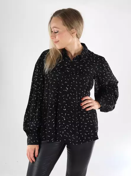 Vila Damenbluse Schwarz Schönheit/Tiv - Damenblusen und -hemden - 139200 - 1