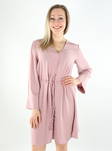 JDY Kleid Divya 7/8 V-Ausschnitt Holzrose - Kleider und Tuniken - 135400 - 1