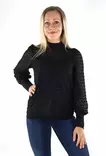 Vero Moda Shirt mit hohem Kragen schwarz - Damen Langarmshirts - 137000 - 1
