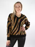 Vila Damenpullover V-Neck schwarz/Zebra-Rubb - Damenpullover - 137190 - 1