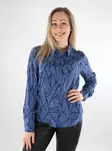 Vila Damen Bluse Bijou Blau/Tricolore - Damenblusen und -hemden - 137380 - 1