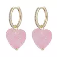 Snö of Sweden Ohrringe Zuckerherzen Gold/Hellrosa - Ohrringe - 138770 - 1