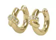 Snö of Sweden Ohrringe Everly chunky Knoten Kristallring gold/klar - Ohrringe - 141590 - 1