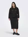 Only Carmakoma Plus Size Spitzenrock Wadenlang Spitze Schwarz - Röcke - 137920 - 2