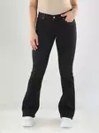Only Jeans ONLPHOEBE LW BACK POC FLARED Gewaschen Schwarz - Damen Jeans - 141640 - 1