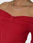 Only Damenbluse Off Shoulder marsrot - Damen Langarmshirts - 137660 - 3
