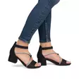 Rieker Damen Partysandaletten 64654-00 schwarz - Rieker Sandalen - 137950 - 6