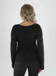 Vero Moda Shirt VMLAYLA LS GATHERING TOP schwarz - Damen Langarmshirts - 141580 - 2