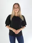Vila Hemd 2/4 O-AUSSCHNITT TOP schwarze Schönheit - Damen T-Shirts - 141400 - 1