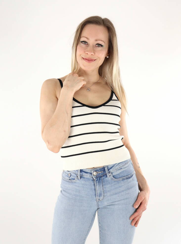 JJXX Damen Top Vanille Eis/Schwarz - Damen Tops - 135950 - 1