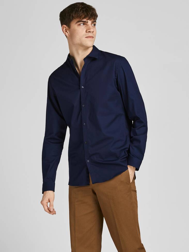 Jack&Jones Dressshirt Blacardiff, marine - Herren Hemden - 131590 - 1