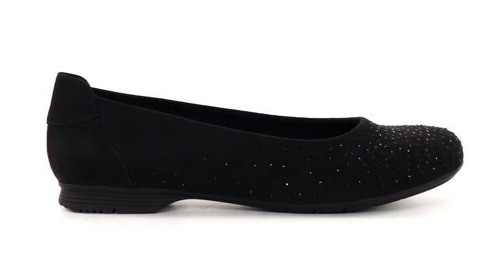 Jana Ballerinas mit Diamantdekoration 22160-42 Schwarz - Ballerinas - 135620 - 1