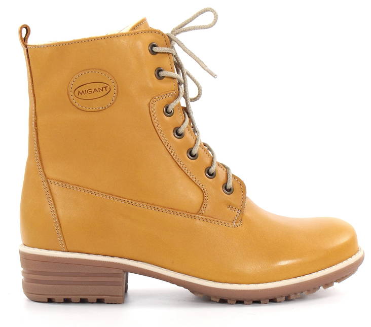 Migant Damen Leder Stiefeletten L920-22, Gelb - Damen Stiefeletten - 129380 - 1