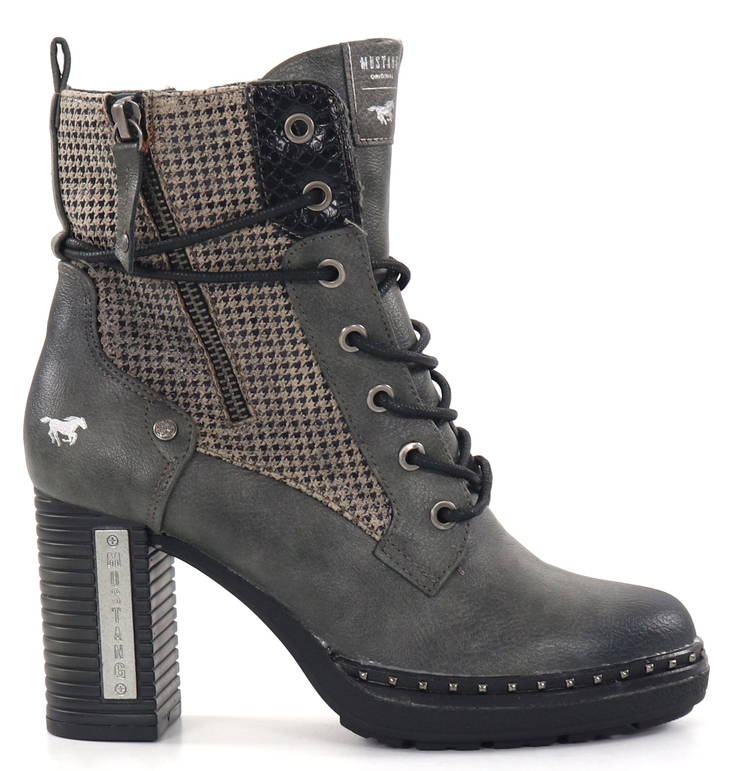 Mustang Stiefeletten 1336-510-20 Dunkelgrau - Damen Stiefeletten - 134240 - 1