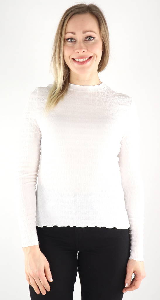 Vero Moda Hemd Schneeweiß - Damen Langarmshirts - 132180 - 1