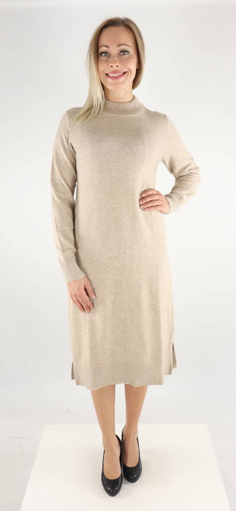 Vila Strickkleid Ril Rundhals natur - Damenpullover - 131840 - 1