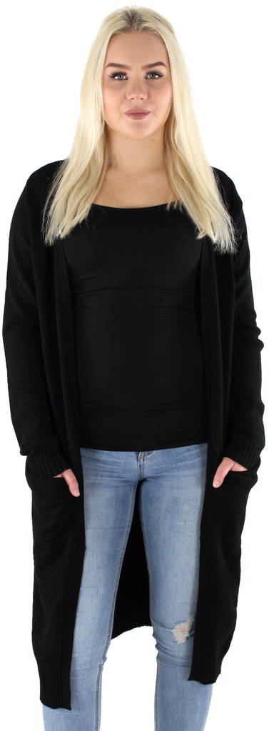 Vila Damen-Cardigan Ril Lang schwarz - Damenpullover - 119800 - 1
