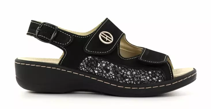 Hickersberger Damen Sandalen mit Pflanzensohlen 2857 9202 schwarz - Damen Arbeitsschuhe - 136470 - 1