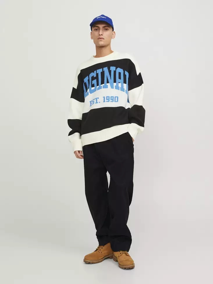 Jack&Jones Chino-Hose Karl im Loose Fit Schwarz - Herrenhosen - 136660 - 1