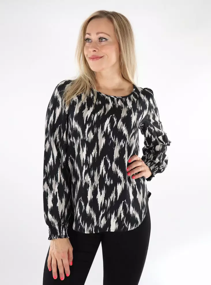 Only Damenbluse Elite Life schwarz/581 schwarz - Damen Langarmshirts - 136760 - 1