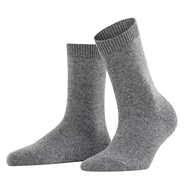 Falke Gemütliche Wollsocken 47050 3390 grau - Damen Socken - 136770 - 1