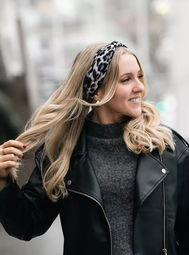 Veniz Stirnband 81821 Leopardenmuster Grau - Damen Kopfbedeckungen und Handschuhe - 138310 - 1