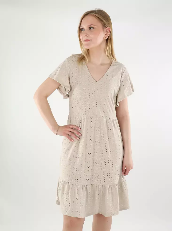 Only Stretch-Kleid mit V-Ausschnitt in perlmuttartigem Cloud - Kleider und Tuniken - 138440 - 1