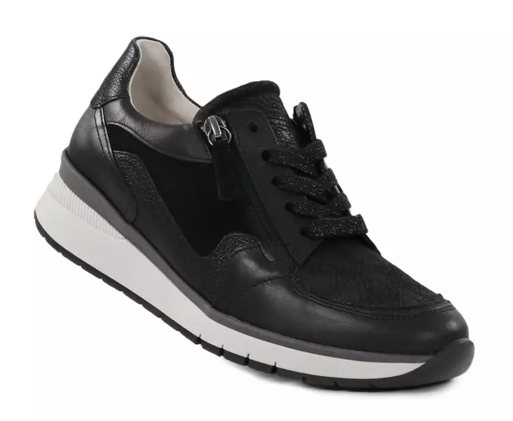 Gabor Damen Sneaker aus echtem Leder 6630767 Schwarz - Damen Sneaker - 138510 - 1