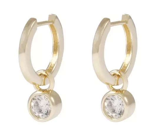 Snö of Sweden Ohrringe Domino gold/klar - Ohrringe - 138640 - 1