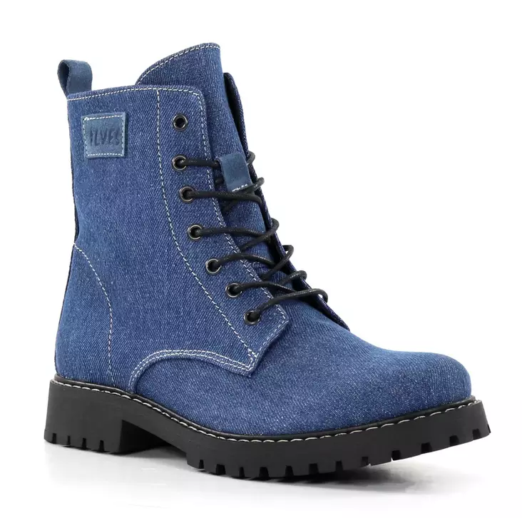 Ilves Damen Stiefeletten / Militärstiefel 8627 Textil Jeans - Damen Stiefeletten - 138050 - 1