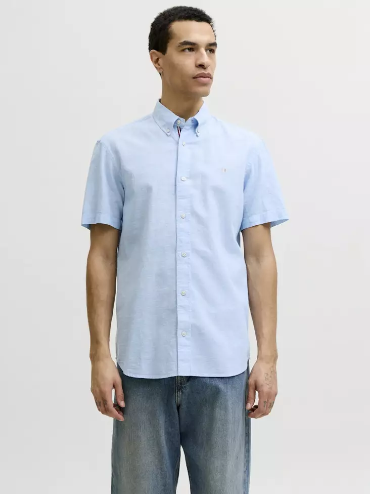 Jack&Jones Herren Kurzarmhemd Blusommer Holländischer Kanal - Herren Hemden - 141110 - 1