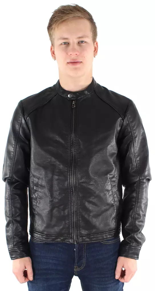 Jack&Jones Essential Bikerjacke, Schwarz - Herrenjacken - 121660 - 1