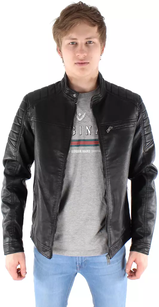 Jack&Jones Jacke Rocky PU, Schwarz - Herrenjacken - 122830 - 1