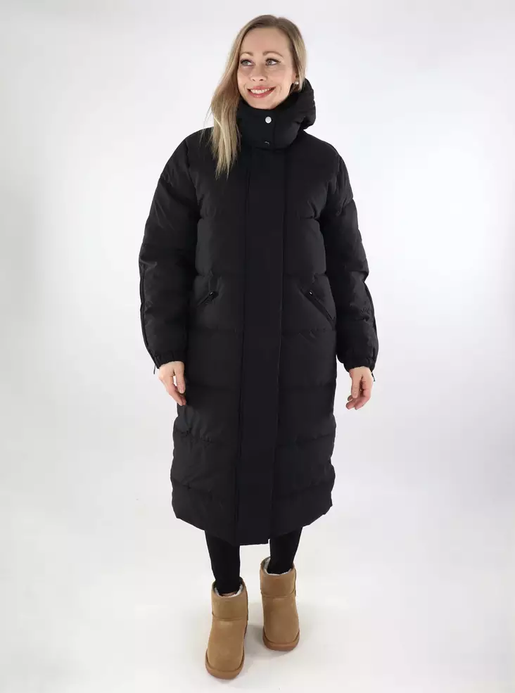 JDY Damen Wintermantel lang schwarz - Damen Winterjacken - 137520 - 1