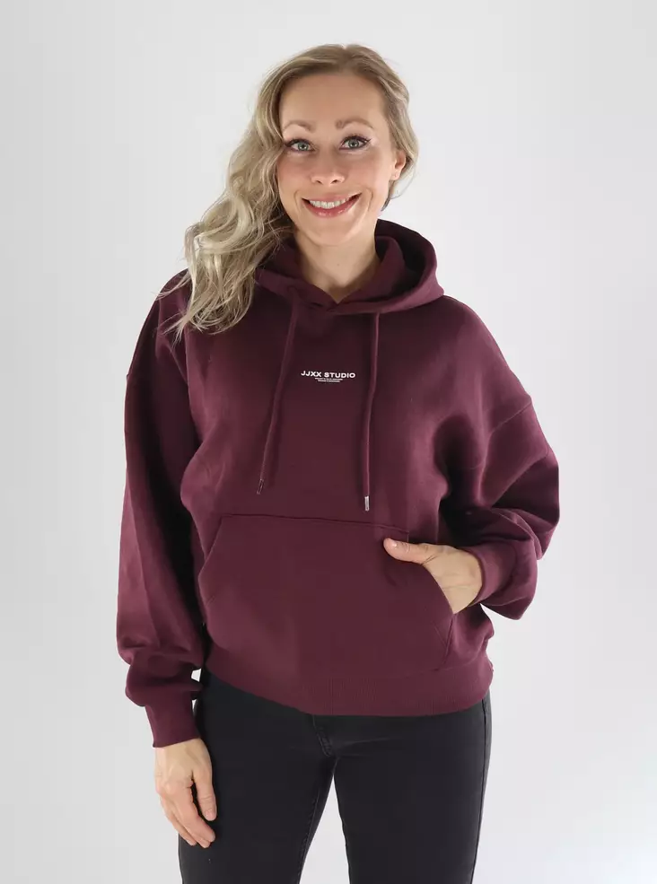JJXX Hoodie JXSTUDIO VESTERBRO LS RLX HOOD Weintasting - Damen Hoodies und Sweatshirts - 141620 - 1