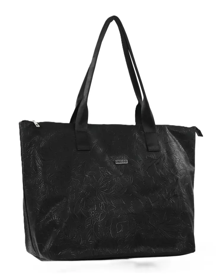 Nabo Schultertasche/Tasche L2597 Blumen Schwarz - Handtaschen - 139750 - 1