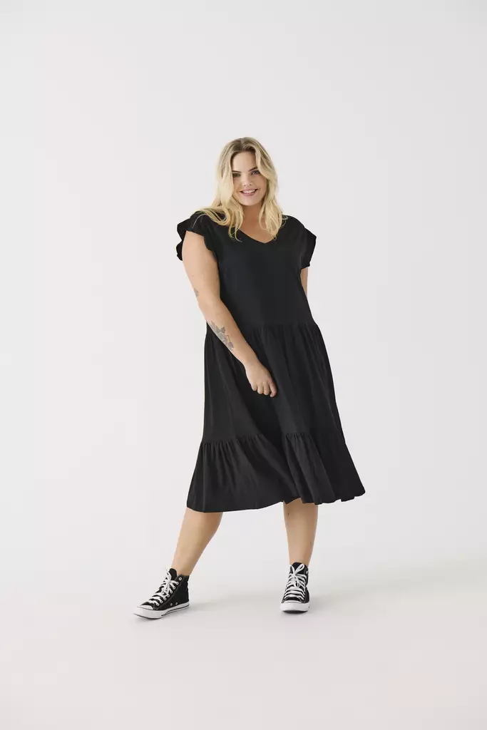 Only Carmakoma Kleid mit kurzen Ärmeln schwarz - Kleider und Tuniken - 133600 - 1