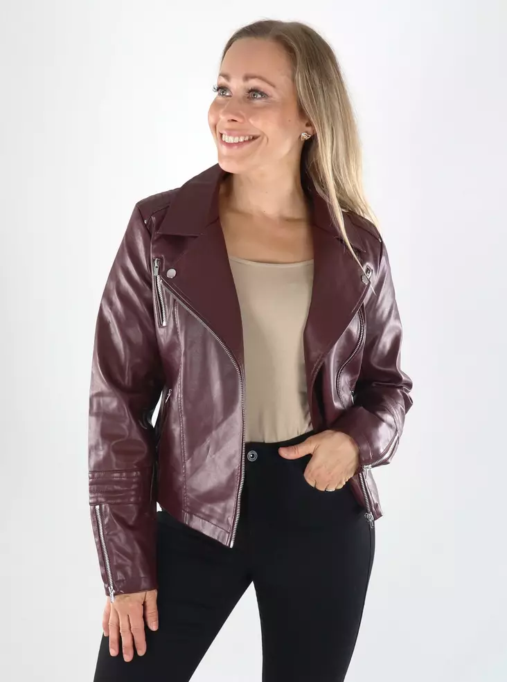 Only Kunstlederjacke FAUX LEATHER BIKER dekadente Schokolade - Damenlederjacken und PU-Jacken - 141460 - 1