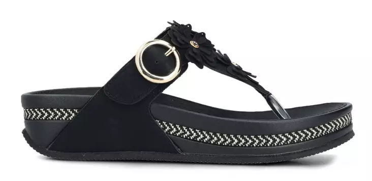 Rieker Damen Flip-Flops V1466-00 schwarz - Rieker Hausschuhe - 140660 - 1