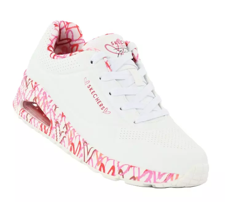 Skechers Damen Sneakers 155506/WRPK UNO - LOVING LOVE weiß/rot/rosa - Skechers Sneaker - 138070 - 1