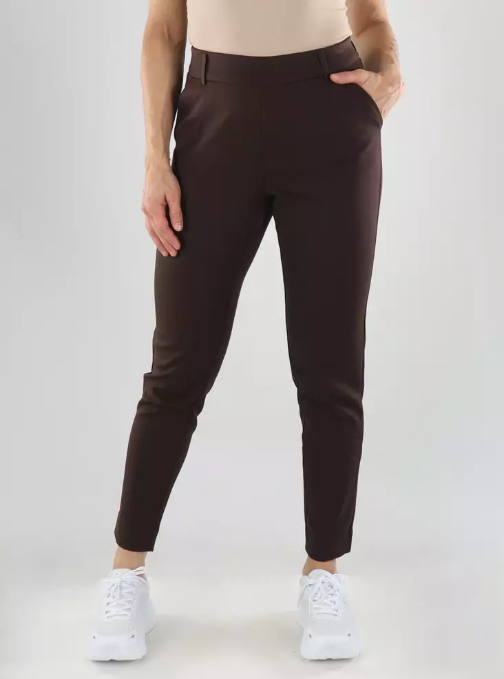 Vila Hose HW SLIM PANT Kaffee-Bohne - Damenhosen - 141520 - 1