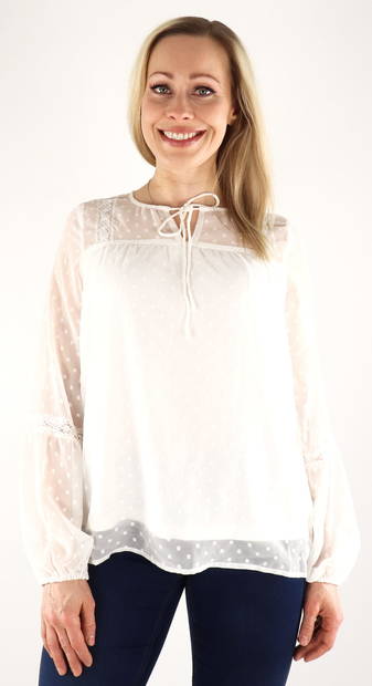 Vila Hemd Schneeweiß - Damen Langarmshirts - 133301 - 1