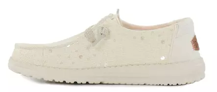 HEYDUDE Schuhe Wendy Paillette Schnürung Elfenbein - Damen walkingschuhe - 141171 - 2